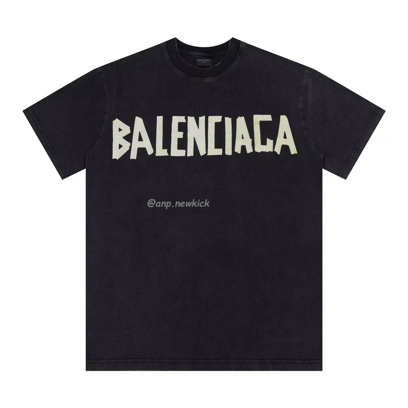 Balenciaga Tape Type T Shirt Black (1) - newkick.app